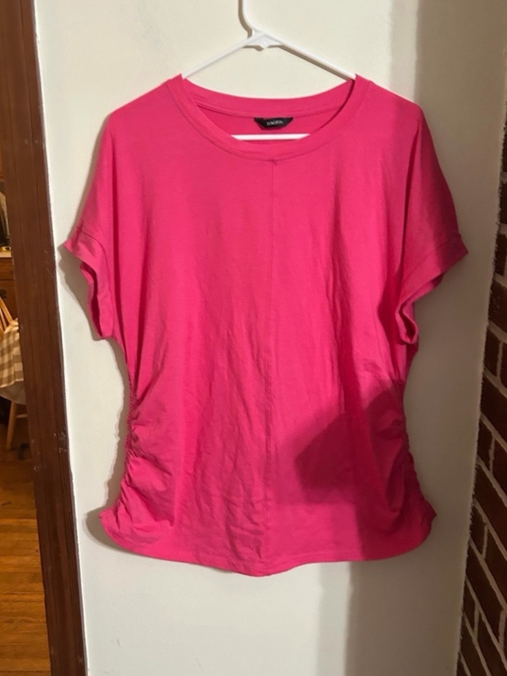 Dokotoo Size 2xl Pink Short Sleeve Crewneck Top Runching